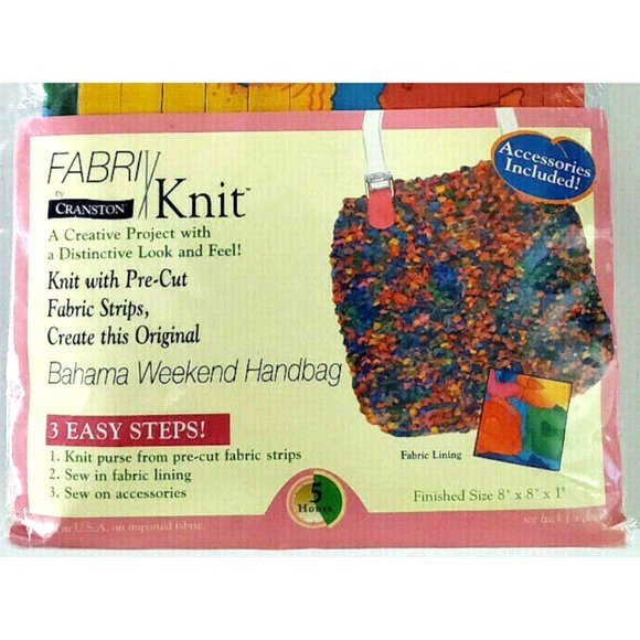 FABRI Knit Kit- Bahama Weekend Handbag -Cranston Lining & Handles Included - Picture 4 of 5